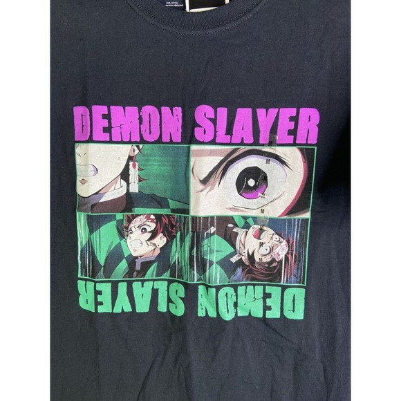 Demon Slayer Anime Characters Graphic Print Short Sleeve Tee T-Shirt Mens Size M - Picture 2 of 6